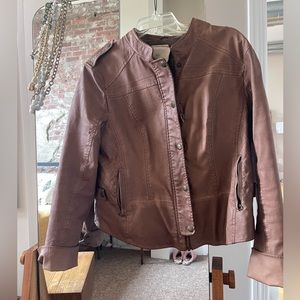 Anthropologie HEI HEI vegan leather jacket. $50